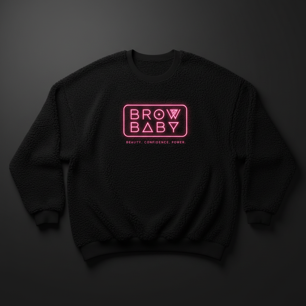 Brow Baby Black Fluffy Sweater