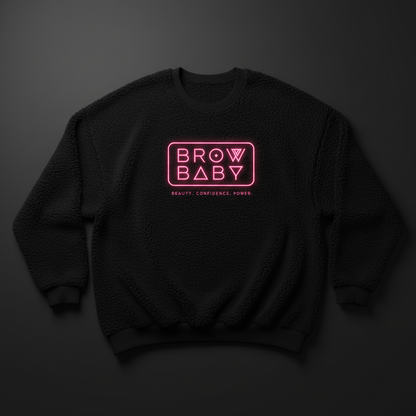 Brow Baby Black Fluffy Sweater